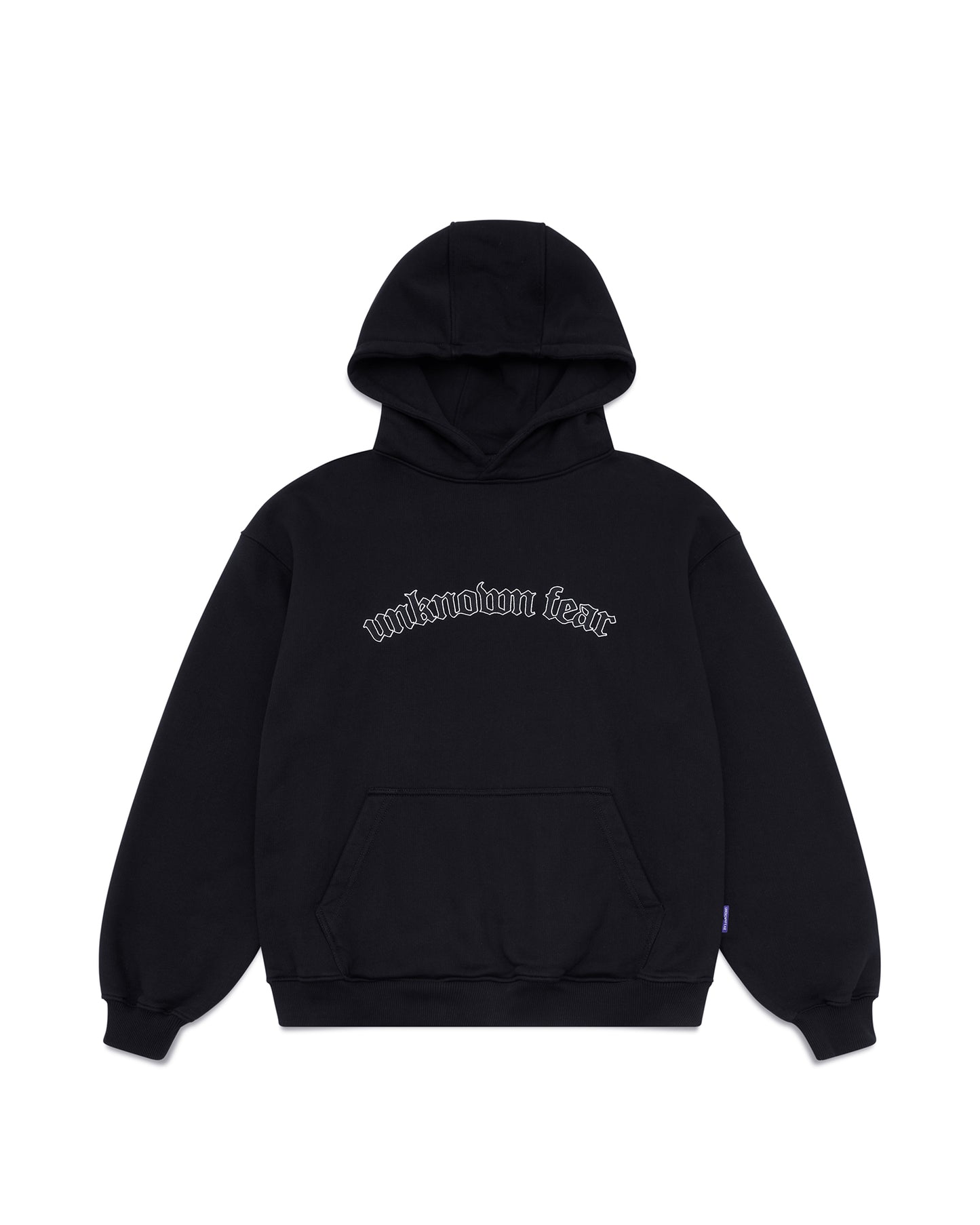 UF “DISTORTED SCRIPT” PULLOVER HOODIE [BLACK]