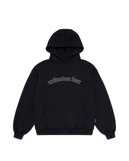UF “DISTORTED SCRIPT” PULLOVER HOODIE [BLACK]